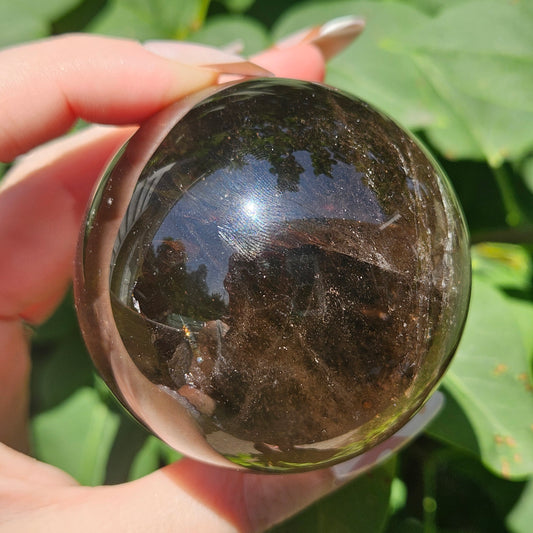 Rainbow Smokey quartz sphere