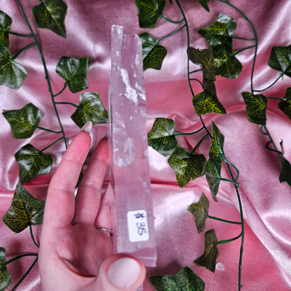 Light pink selenite slab
