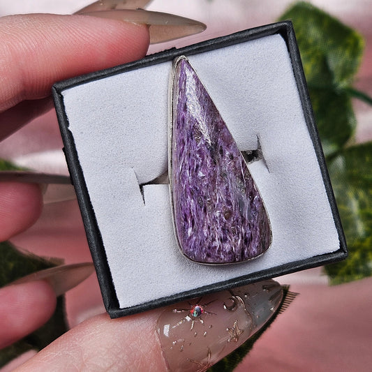 Charoite ring size 4