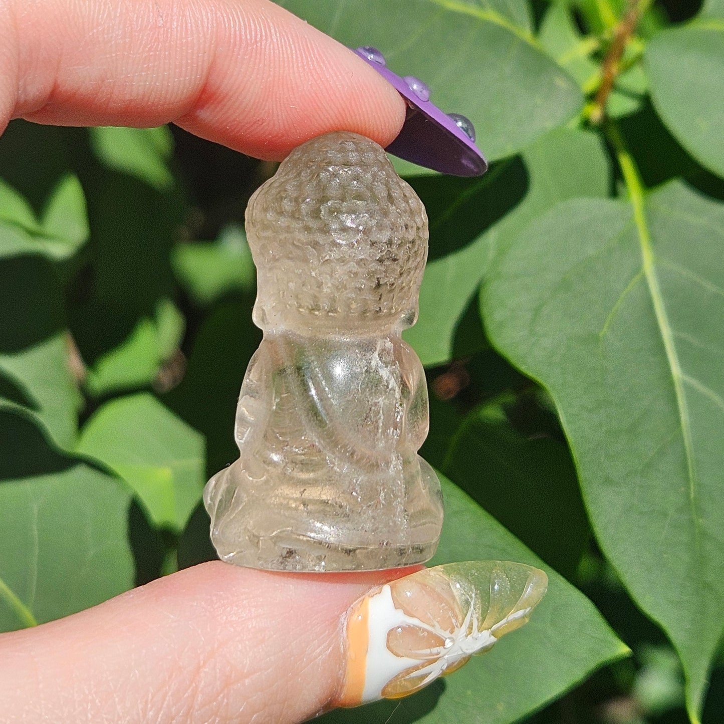 Smokey quartz Buddha