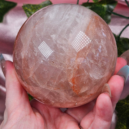 Fire quartz sphere