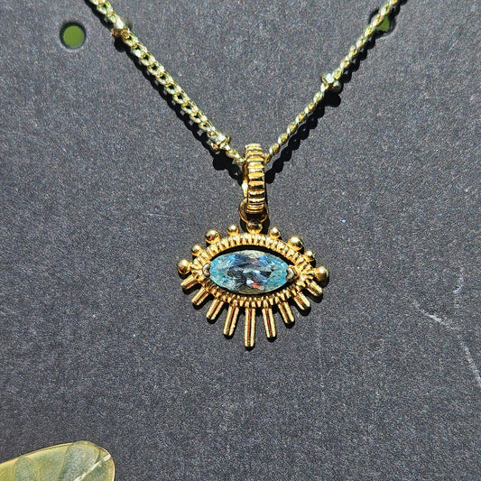 Blue topaz pendent