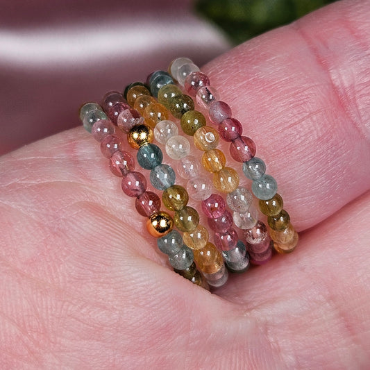 Tourmaline stretchy ring