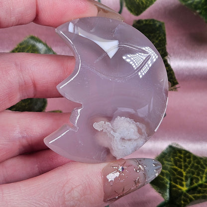Flower agate moon face🌛