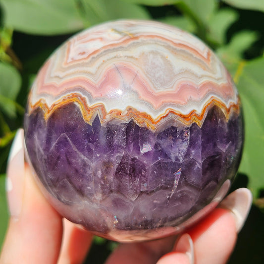 Amethyst/agate sphere