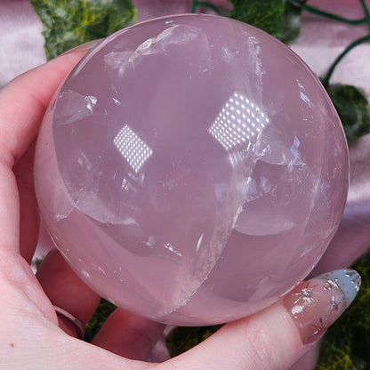 Rose quartz sphere