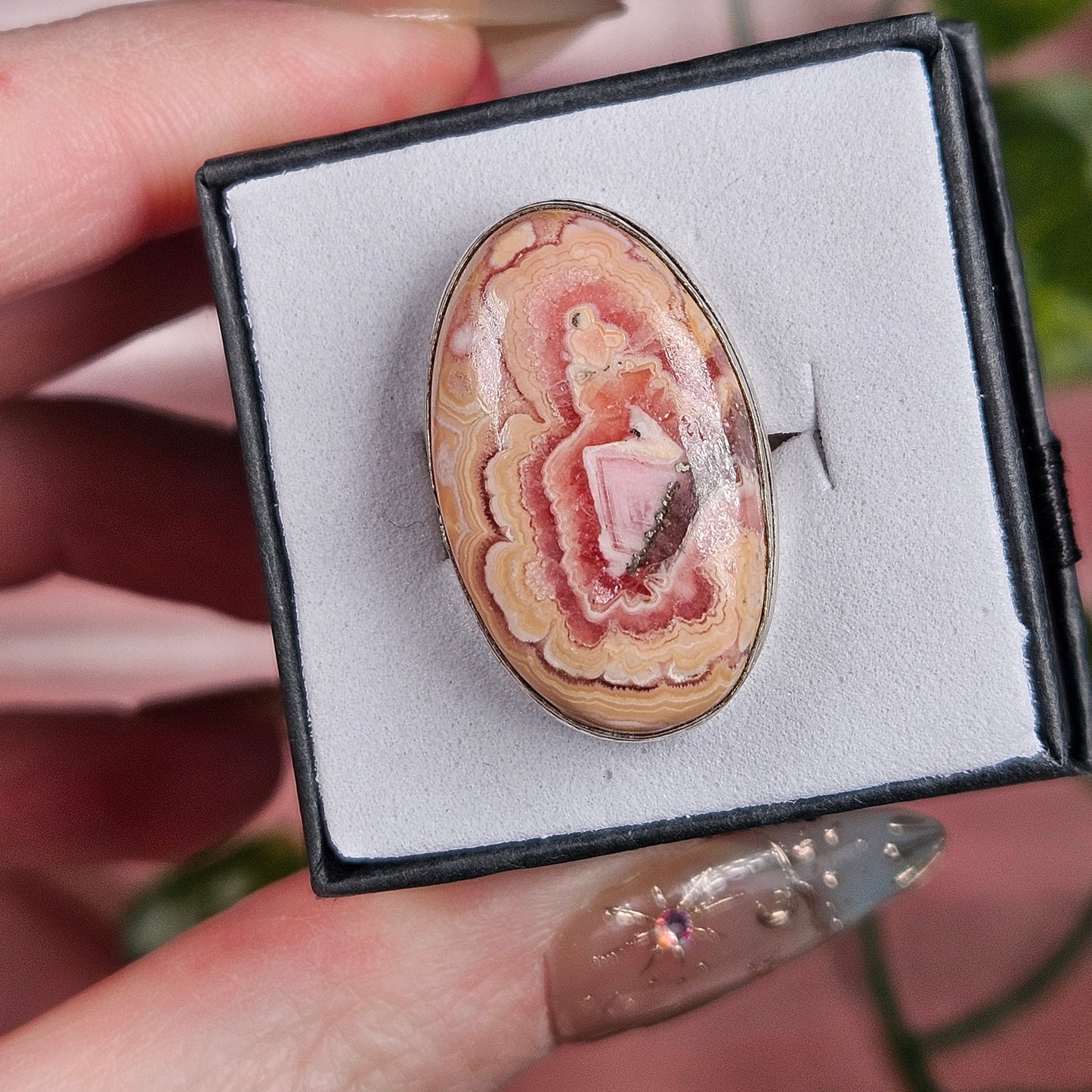 Rhodochrosite ring size 6