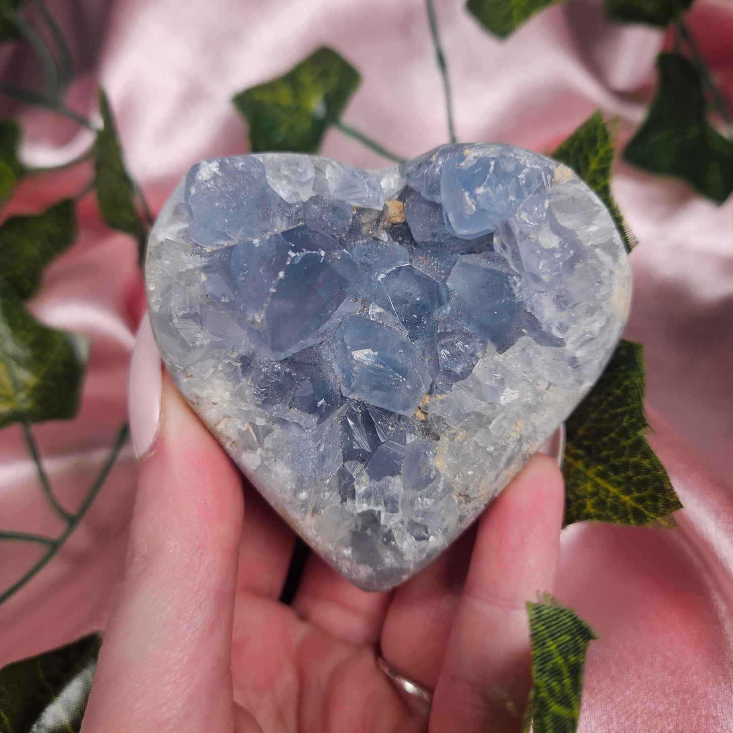 Celestite heart