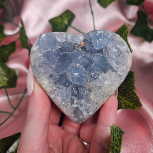 Celestite heart