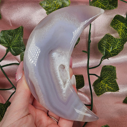 Druzy agate moon