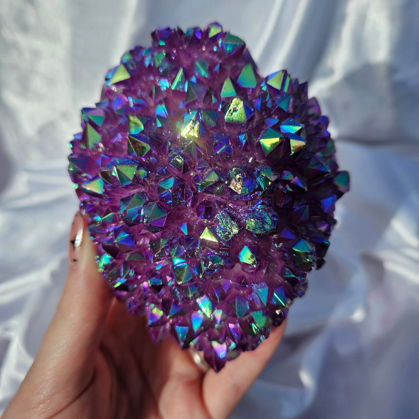 Aura quartz cluster