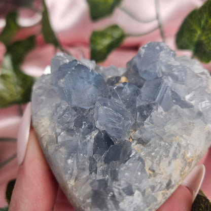 Celestite heart