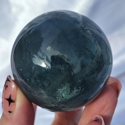 Blue fluorite sphere