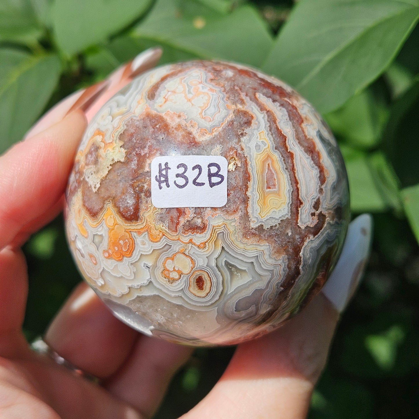 Druzy Mexican lace agate sphere