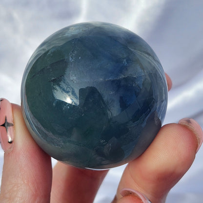 Blue fluorite sphere