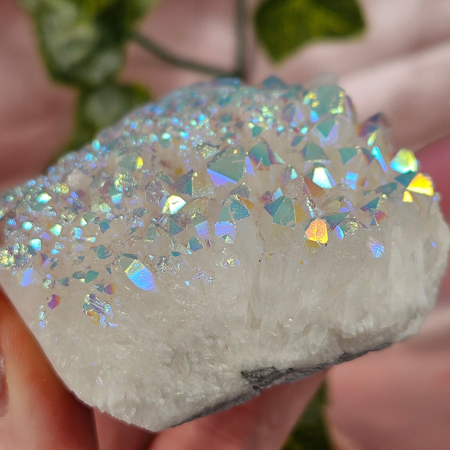 Aura quartz cluster