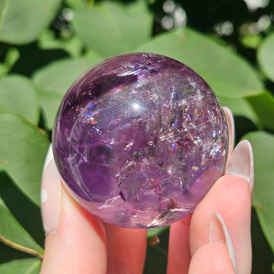 High quality rainbow amethyst sphere