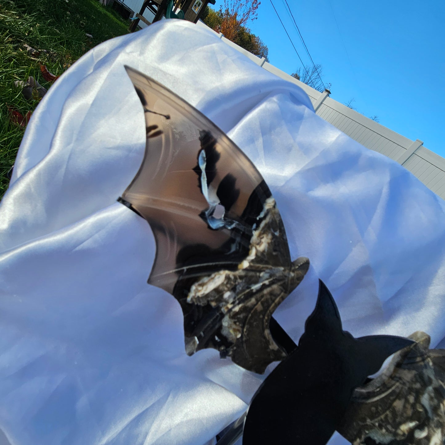 Volcanic agate bat (uv reactive)