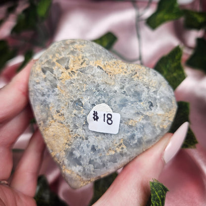 Celestite heart