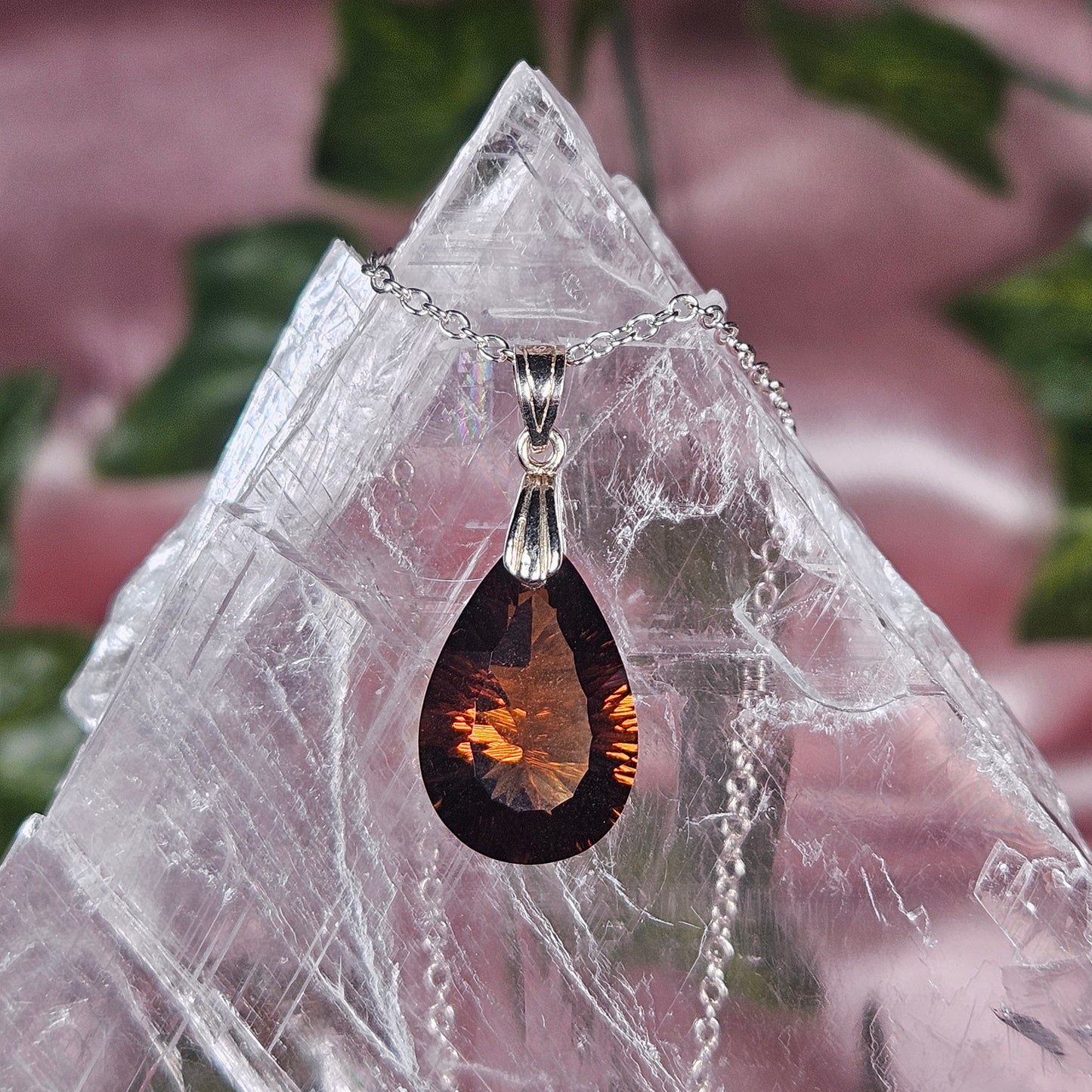 Smokey citrine necklace