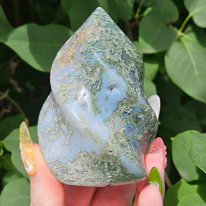 Moss agate flame