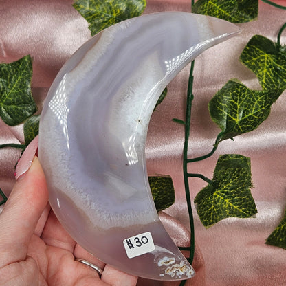 Druzy agate moon