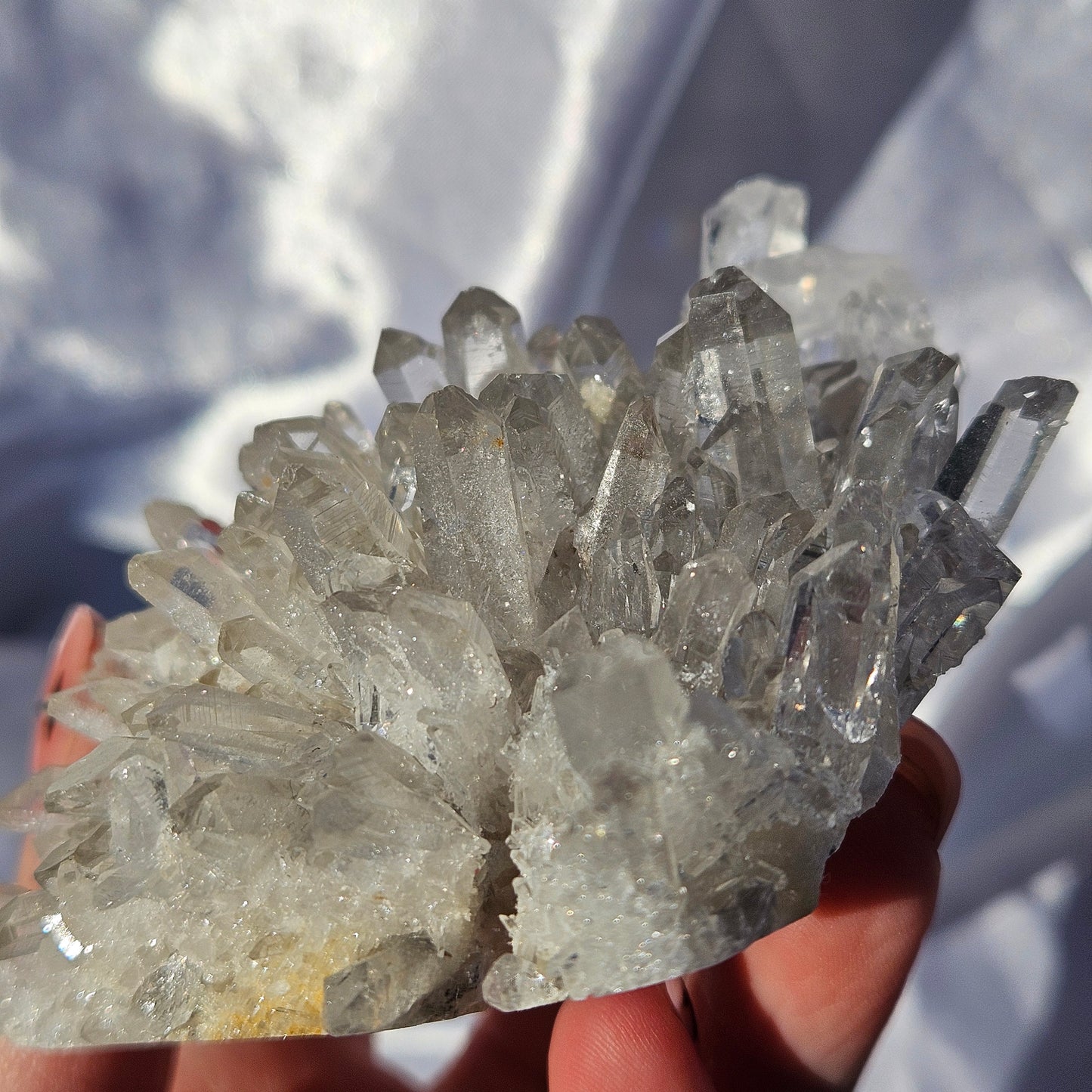 Clear quartz cluster