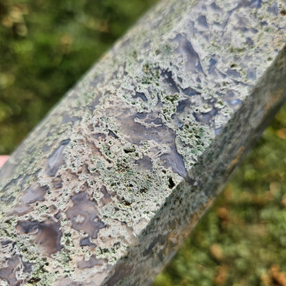 XXL Moss agate tower