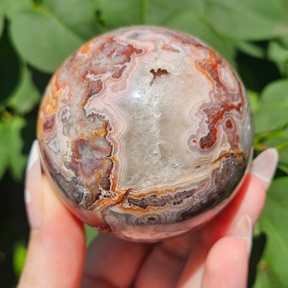 Druzy Mexican lace agate sphere