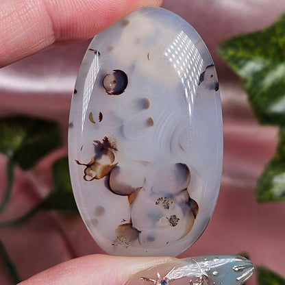 Dendritic agate flat stone/ cabochon