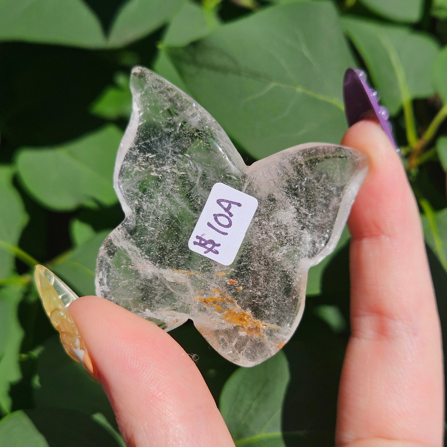 Clear quartz 3D butterfly